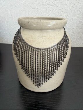 Fringe Chain Necklace in Gunmetal